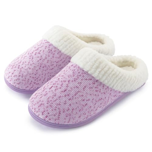 ULTRAIDEAS Damen Indoor Schlafzimmer Slipper mit Memory-Schaum, Geschenk für Frauen, wollähnlicher Hausschuh mit rutschfester Gummisohle für Damen, Lavendel, 5-6 ULTRAIDEAS Damen Indoor Schlafzimmer Slipper mit Memory-Schaum, Geschenk für Frauen, wollähnlicher Hausschuh mit rutschfester Gummisohle für Damen, Lavendel, 5-6 von ULTRAIDEAS