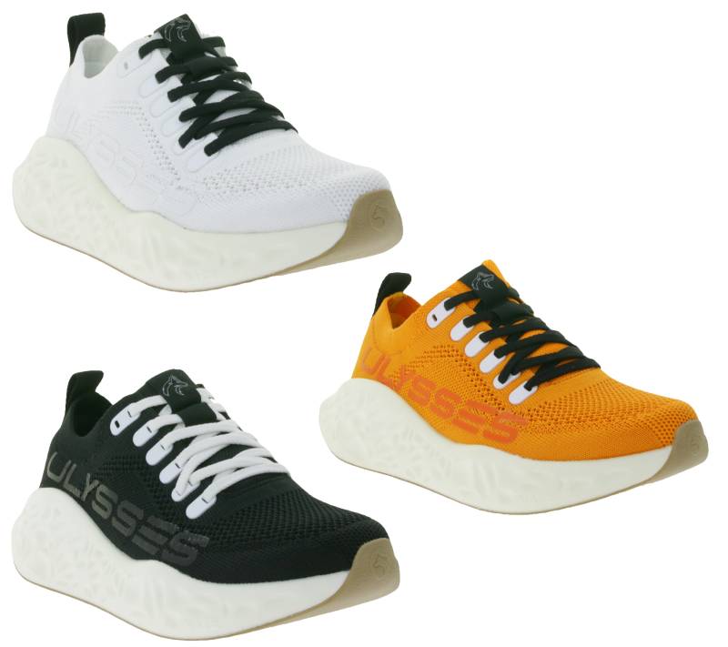 ULYSSES Honi Lauf-Schuhe mit Adaptive Running System Sneaker Fitness-Schuhe Schwarz, Orange oder Weiß von ULYSSES