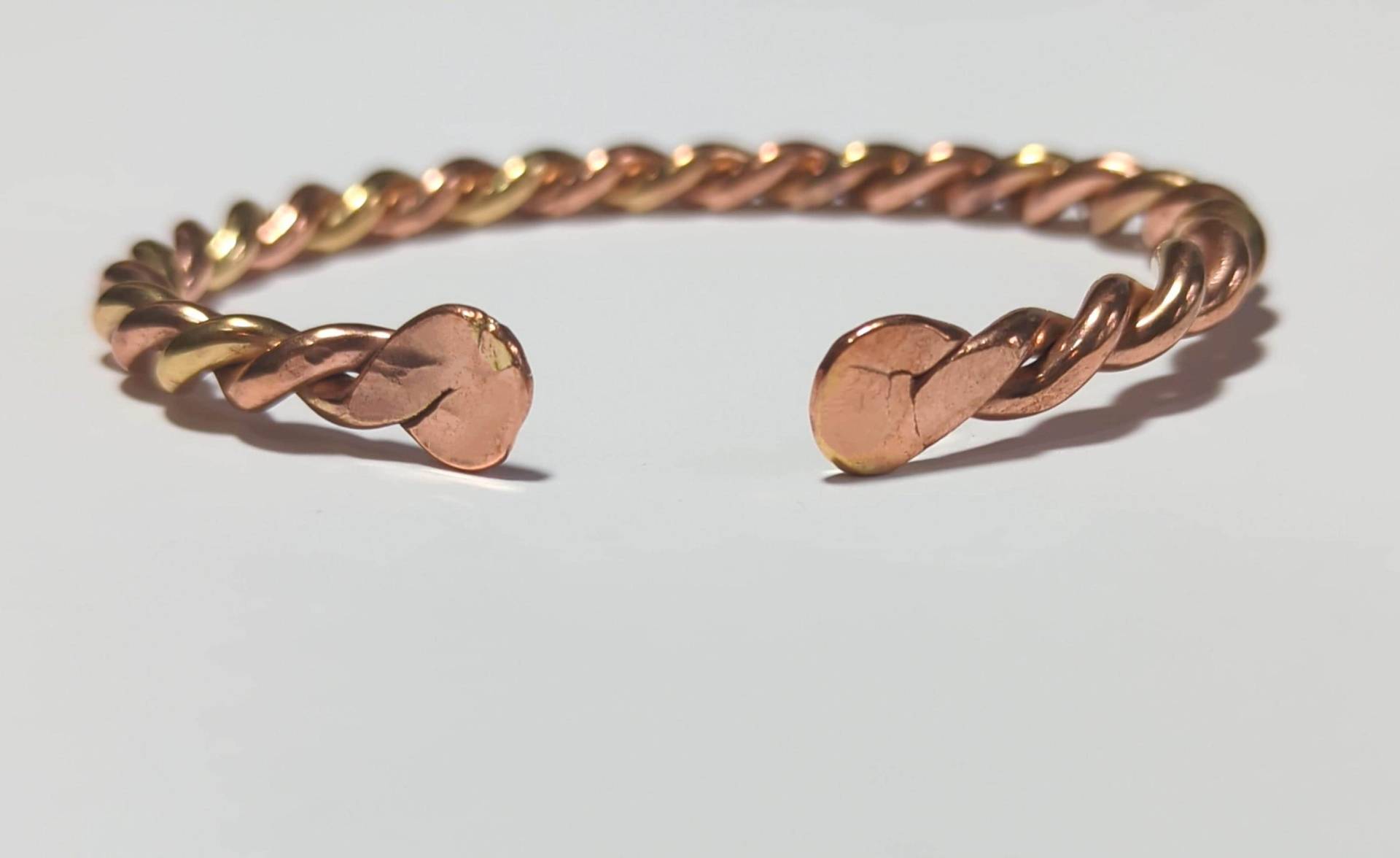 Gedrehter Armreif Aus Messing Und Kupfer Handgefertigt. Kostenloses Geschenk Mit Diesem Kauf von ULoveJewelry