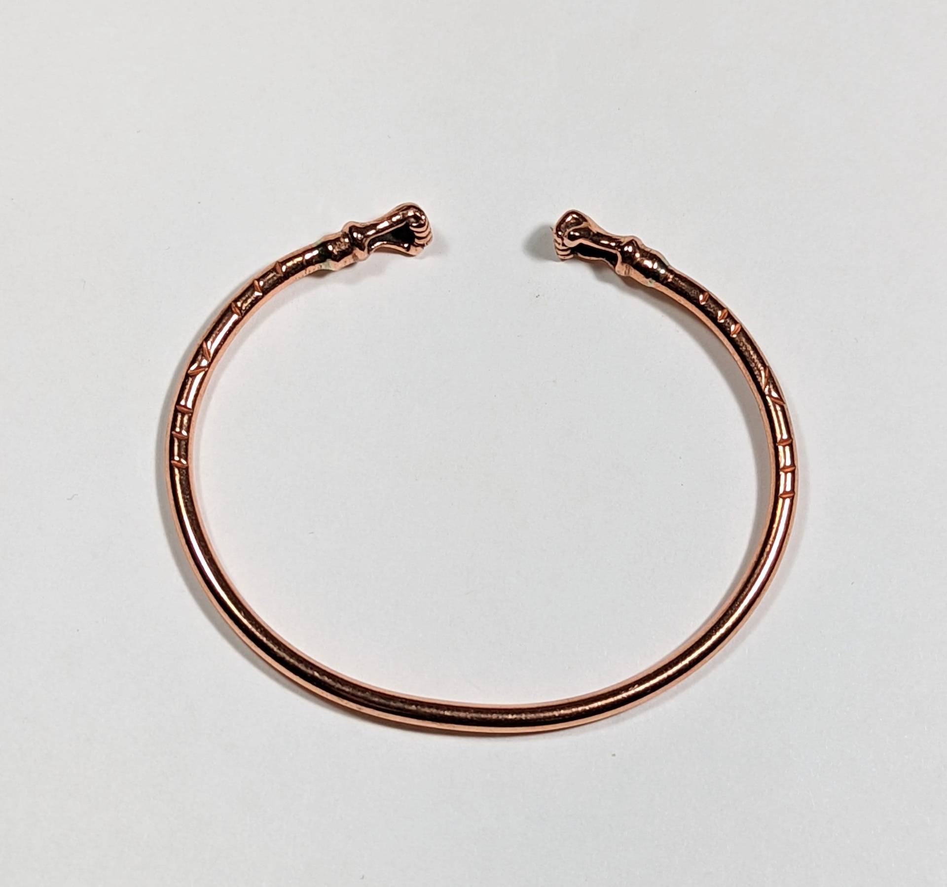 Kupfer Fäuste Armreif, Retro Schmuck von ULoveJewelry
