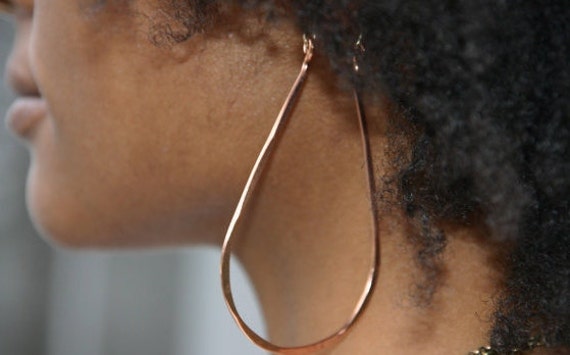 4-Zoll-Kupfer-Creolen - Artisan Wire Wrapped, Leicht & Flirty von ULoveJewelry