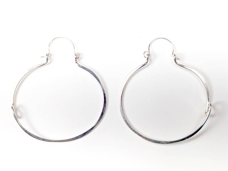 Gratis Geschenk Mit Diesem Kauf Einzigartige Sterling Silber Creolen Ungerade Form von ULoveJewelry