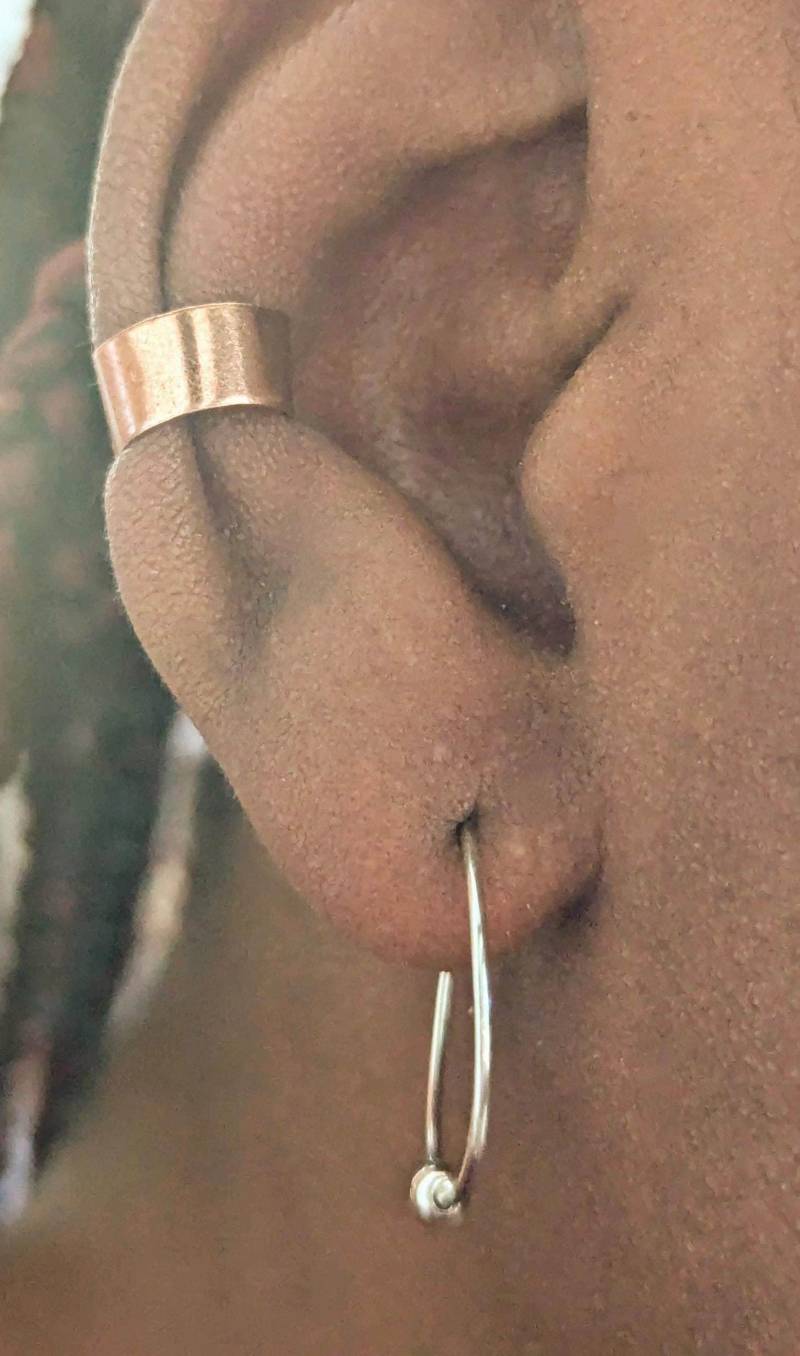 Schlichte Kupferohrmanschette - Einfacher Glänzender Stil, Handgemacht von ULoveJewelry