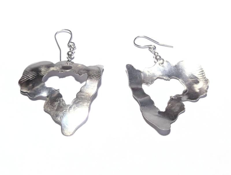 Kostenloses Geschenk Mit Diesem Kauf. Sterling Silber Karte Von Afrika Ohrringe von ULoveJewelry
