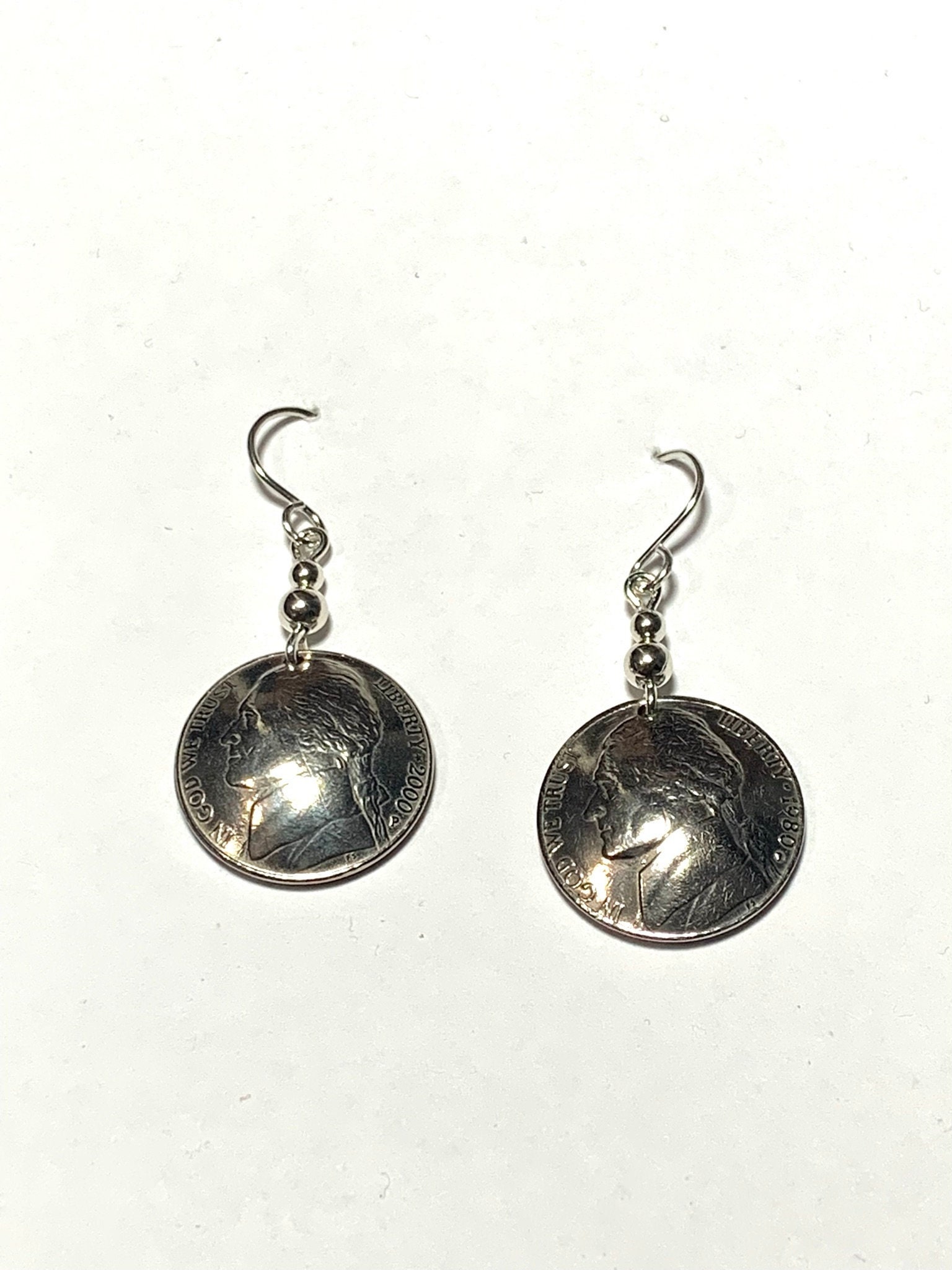 Nickel Münzen Ohrringe - Sterling Silber Ohrdrähte von ULoveJewelry