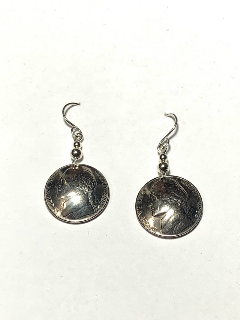Nickel Münzen Ohrringe - Sterling Silber Ohrdrähte von ULoveJewelry