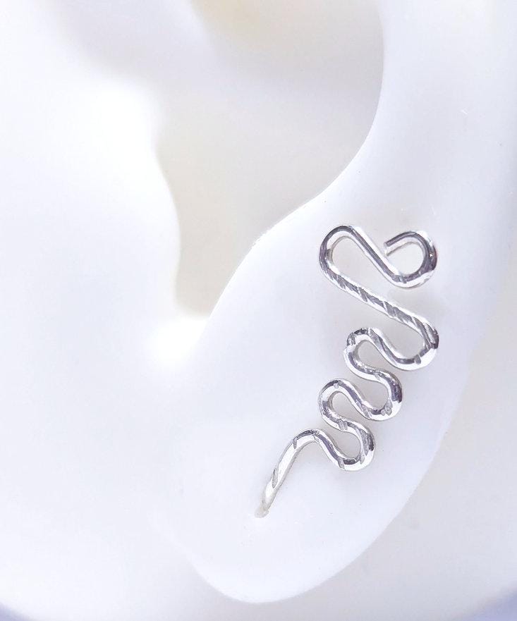 Kringel Design Ohrstecker Silber Gold Filled Handgefertigt von ULoveJewelry