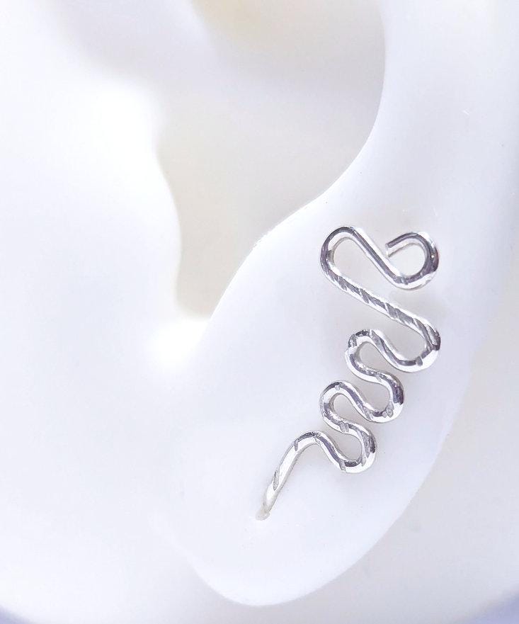 Kringel Design Ohrstecker Silber Gold Filled Handgefertigt von ULoveJewelry