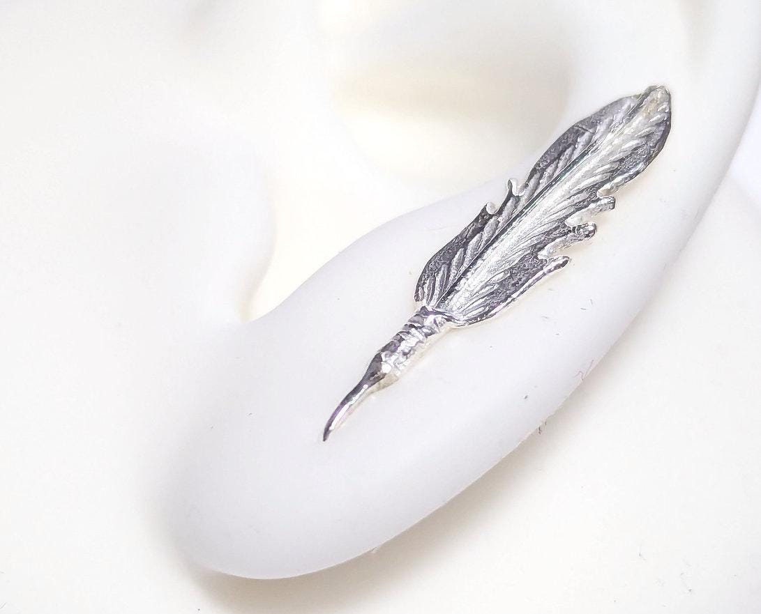 Feder Ohr Pins Mit Sterling Silber Ohrhaken von ULoveJewelry