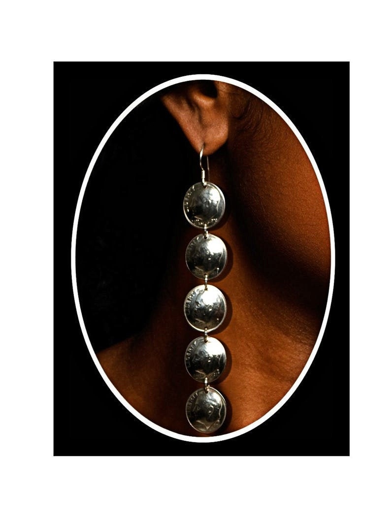 Münze Schmuck 5 Dime Ohrringe Sterling Silber Links von ULoveJewelry