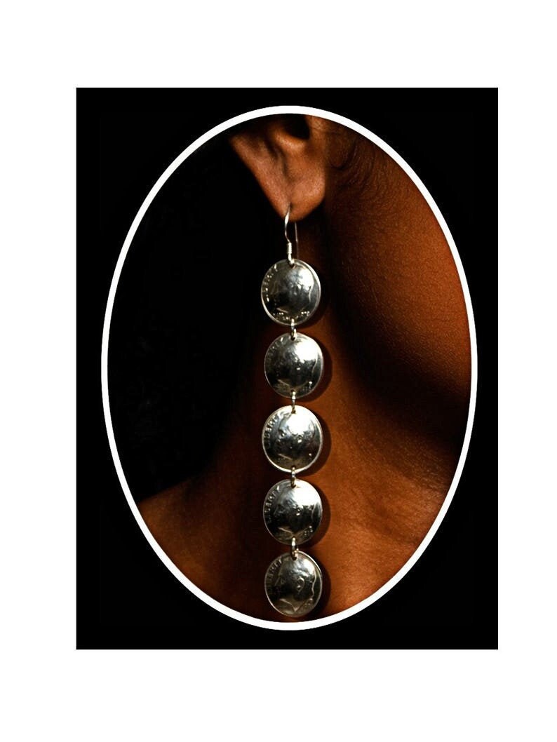 Münze Schmuck 5 Dime Ohrringe Sterling Silber Links von ULoveJewelry