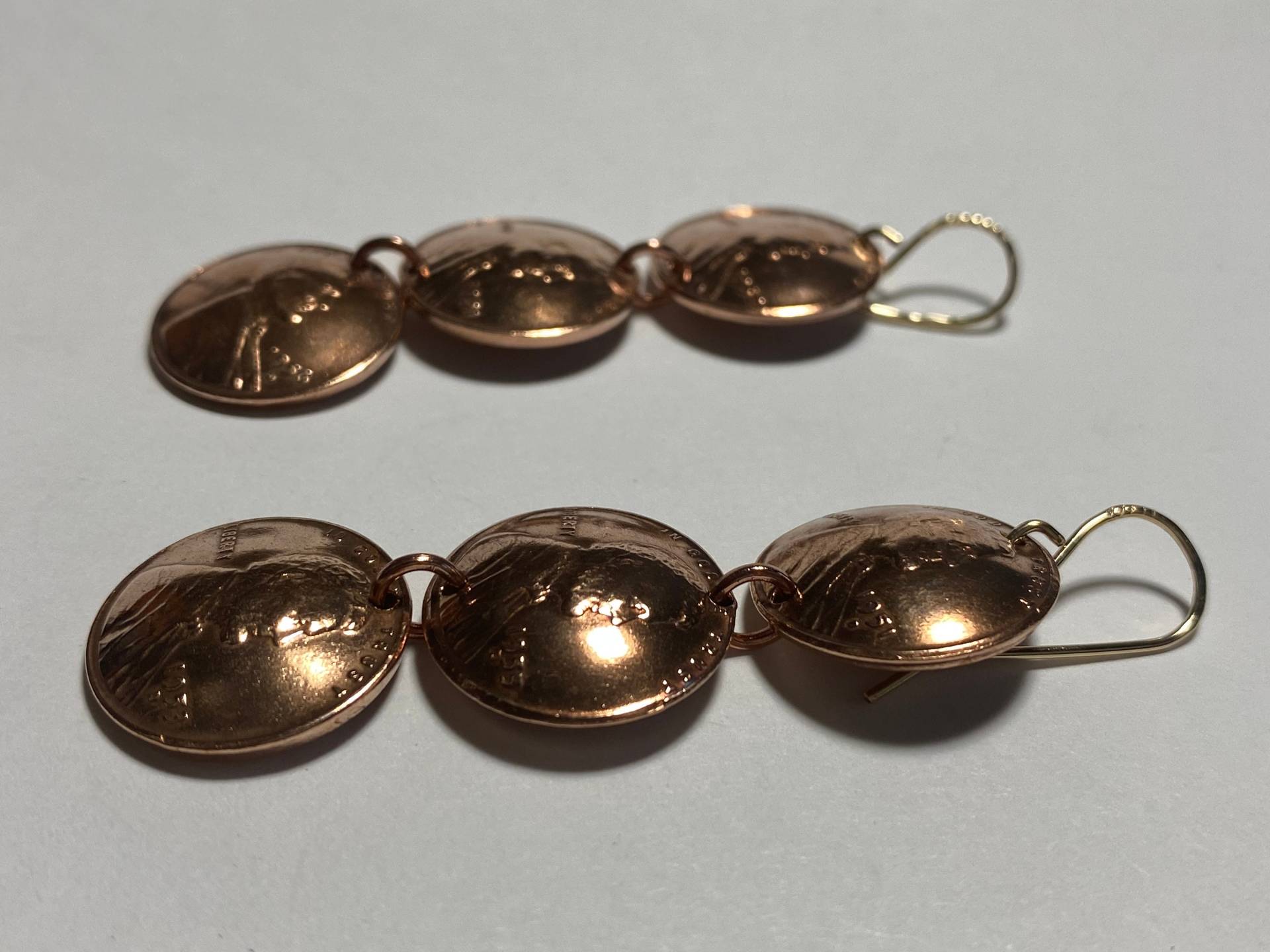 Penny Ohrringe - Münze Schmuck Vintage Kupfer Pennies Echte Usa Münzen von ULoveJewelry