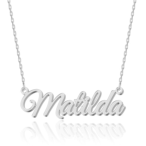 UMAGICBOX Mädchen Namenskette Matilda - Personalisierter Edelstahl-Anhänger als elegantes Accessoire von UMAGICBOX