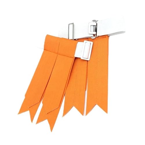 UMAM Kiltblitze für Herren mit schweren Schnallenverstellern, einfarbige und karierte Kiltsocken., Orange/Abendrot im Zickzackmuster (Sunset Chevron), Einheitsgröße von UMAM