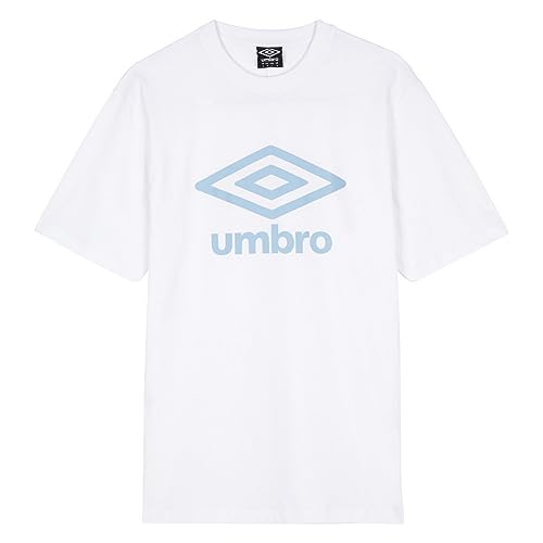 UMBRO Core Logo T-Shirt Herren weiß/hellblau, XL von UMBRO