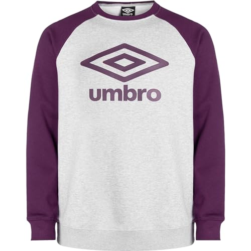 UMBRO Core Raglan Sweatshirt Herren weiß/violett, M von UMBRO