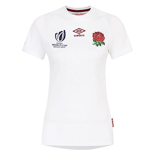 Umbro Damen England Wc Home Replica Jersey Ss WMNS Heimtrikot/Trikot-Set, Offizielles Lizenzprodukt, 46 von UMBRO