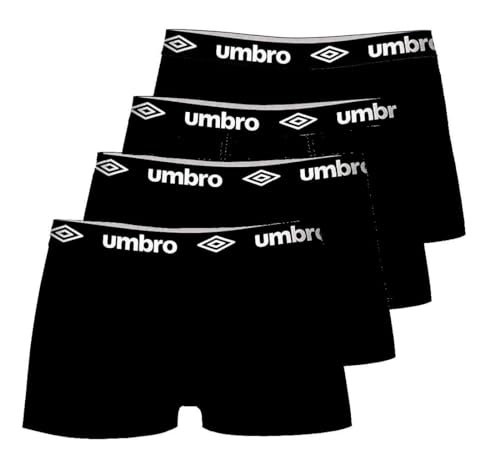 UMBRO Herren Boxershorts - Hipster in 4er Pack 1, Farbe:Schwarz, Textil:M von UMBRO