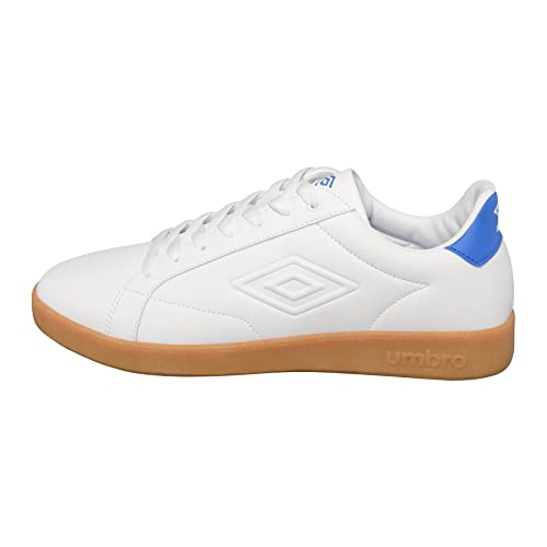 Umbro Herren Broughton II Sneaker, Weiß/kräftiges Blau/helles Gummi, 42.5 EU von UMBRO