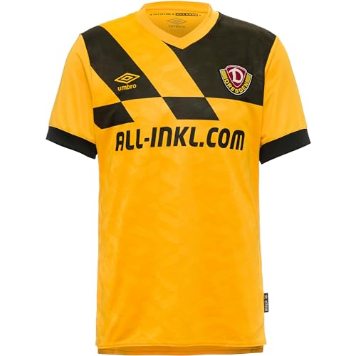 UMBRO Herren Fußballtrikot Dynamo Dresden 23-24 Heim Yellow-Black 3XL von UMBRO