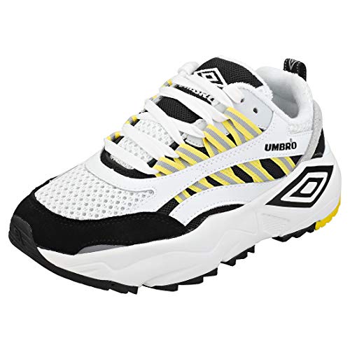 Umbro Herren Neptune Fitnessschuhe, Weiß (Black/Yellow/Grey Hur) von UMBRO