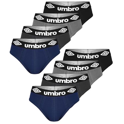 UMBRO Herren Slips 8er Pack M Unterhosen männer Baumwoll Passform Atmungsaktiv von UMBRO