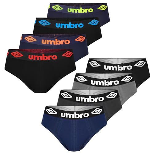 UMBRO Herren Slips 8er Pack XXL Unterhosen männer Baumwoll Passform Atmungsaktiv von UMBRO