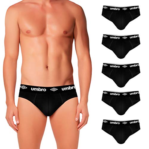 UMBRO Herren T127-2-z 5 Slips Man, Schwarz, 100% Baumwolle, Set 5pcs Hombre T127/2, XXXL von UMBRO