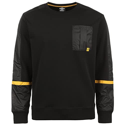 UMBRO SG Dynamo Dresden Icon II Contrast Sweatshirt Herren schwarz/gelb, S (44/46 EU) von UMBRO