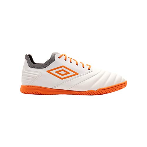 UMBRO Tocco Club Indoor Fußballschuh Herren weiß/orange, 9.5 UK - 44.5 EU - 10 US von UMBRO