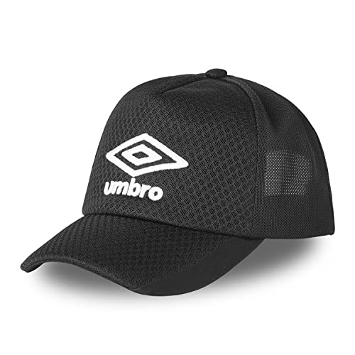 UMBRO Tracker Kappe Herren Hypoallergen, Cap Herren, Mesh, Anti-Reizung, Weiß Schwarz, Einheitsgröße von UMBRO