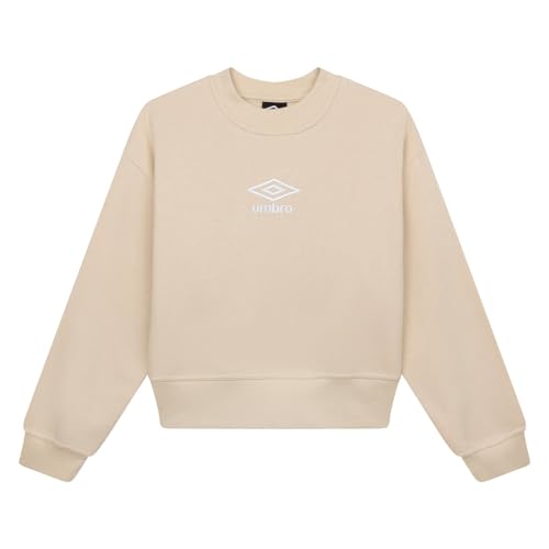 Umbro Damen Core Boxy-Sweatshirt Pullover, Biscotti/Weiß, L von Umbro