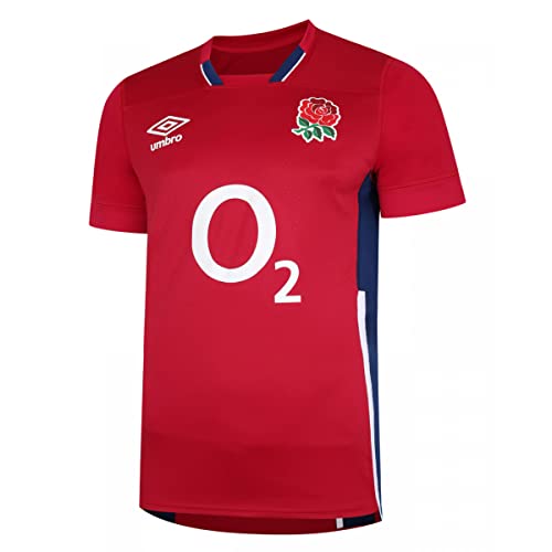 Umbro England 2021/22 Herren Alternate Replik Rugby Union Trikot Top Rot, rot / blau, M von UMBRO