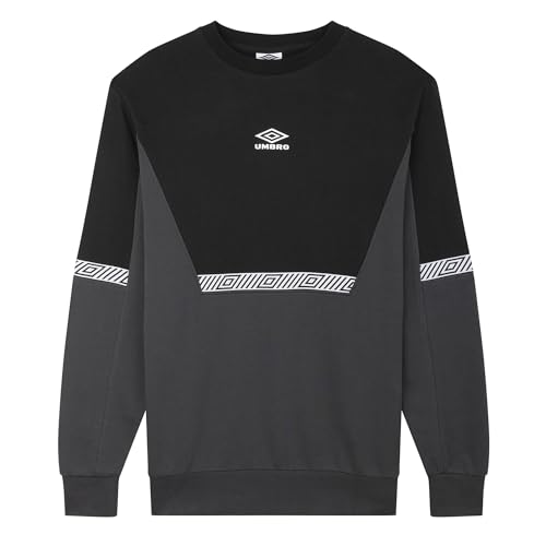 Umbro Herren Sportstyle Club Sweat Pullover, Woodland Grey/Black, L von UMBRO