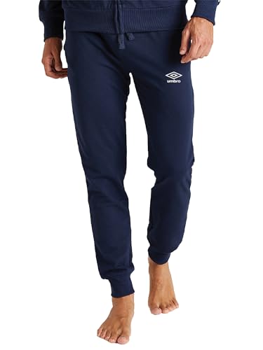 Umbro - Jogginghose aus warmer Baumwolle für Herren, sportlich, ideal für Zuhause, Fitnessstudio, Laufen, Sport, Joggen und Freizeit, marineblau, XL von UMBRO