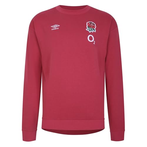 Umbro Unisex England Fleece Sweat (O2) Jnr Sweatshirt, Rot (Earth Red), M von Umbro