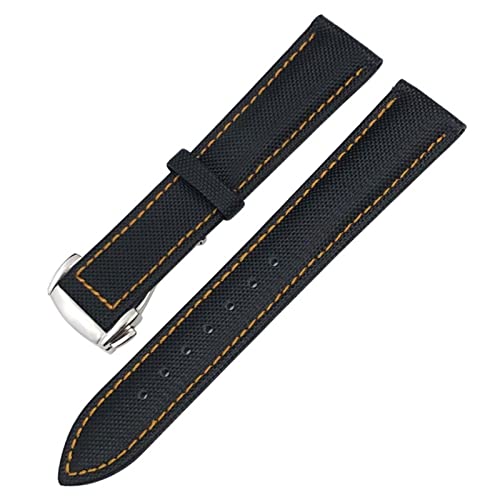 UMCNVV 19/20 mm Nylon-Leder-Leinen-Armband, 21/22 mm, passend für Omega AT150 Seamaster Planet Ocean Watch, Nylonarmband, 22 mm, Achat UMCNVV 19/20 mm Nylon-Leder-Leinen-Armband, 21/22 mm, passend für Omega AT150 Seamaster Planet Ocean Watch, Nylonarmband, 22 mm, Achat von UMCNVV
