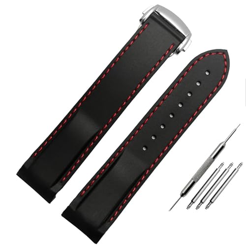 UMCNVV 20 mm / 22 mm gebogene Schnittstelle, Gummi-Silikon-Uhrenarmbänder für Omega Seamaster 300 Speedmaster-Uhrenarmbänder, 22 mm, Achat UMCNVV 20 mm / 22 mm gebogene Schnittstelle, Gummi-Silikon-Uhrenarmbänder für Omega Seamaster 300 Speedmaster-Uhrenarmbänder, 22 mm, Achat von UMCNVV