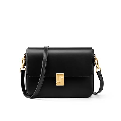 UMCNVV Damen-Umhängetasche, echtes Leder, luxuriöses Design, kleine quadratische Tasche, Rindsleder, Damen-Umhängetasche, Geschenk für Pendler, Schwarz , 23-7-17cm UMCNVV Damen-Umhängetasche, echtes Leder, luxuriöses Design, kleine quadratische Tasche, Rindsleder, Damen-Umhängetasche, Geschenk für Pendler, Schwarz , 23-7-17cm von UMCNVV