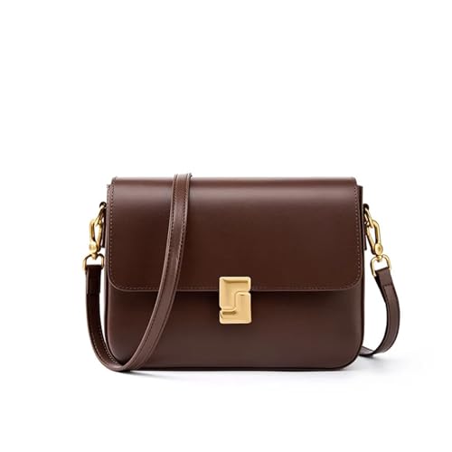 UMCNVV Damen-Umhängetasche, echtes Leder, luxuriöses Design, kleine quadratische Tasche, Rindsleder, Damen-Umhängetasche, Geschenk für Pendler, coffee, 23-7-17cm UMCNVV Damen-Umhängetasche, echtes Leder, luxuriöses Design, kleine quadratische Tasche, Rindsleder, Damen-Umhängetasche, Geschenk für Pendler, coffee, 23-7-17cm von UMCNVV