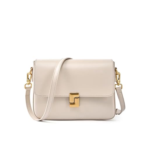 UMCNVV Damen-Umhängetasche, echtes Leder, luxuriöses Design, kleine quadratische Tasche, Rindsleder, Damen-Umhängetasche, Geschenk für Pendler, weiß, 23-7-17cm UMCNVV Damen-Umhängetasche, echtes Leder, luxuriöses Design, kleine quadratische Tasche, Rindsleder, Damen-Umhängetasche, Geschenk für Pendler, weiß, 23-7-17cm von UMCNVV