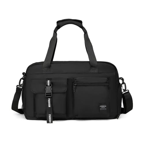 UMCNVV Große Fitness-Tasche, Sport-Handtasche, Damen, trockene nasse Schuhe, Tasche, einzelne Schulter, Crossbody, Schwimmen, Yoga, Fitnessstudio, Reiserucksack, Schwarz , Einheitsgröße von UMCNVV