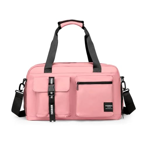UMCNVV Große Fitness-Tasche, Sport-Handtasche, Damen, trockene nasse Schuhe, Tasche, einzelne Schulter, Crossbody, Schwimmen, Yoga, Fitnessstudio, Reiserucksack, rose, Einheitsgröße von UMCNVV