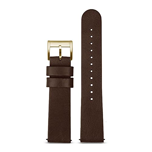 UMCNVV Minimalistisches Retro-Armband mit Schnellverschluss, Dunkelbraun, weiches Echtlederarmband, 18 mm, 20 mm, 22 mm, 18 mm, Achat von UMCNVV