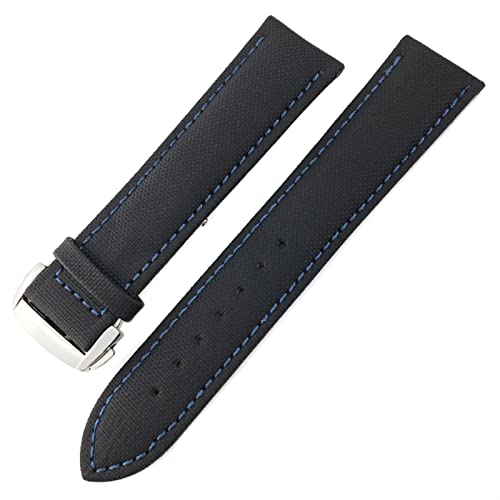 UMCNVV Nylon-Leinen-Armband, 19 mm, 20 mm, 21 mm, 22 mm, passend für Longines Uhrenarmband, 20 mm, Achat von UMCNVV