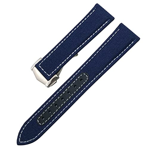 UMCNVV Nylon-Uhrenarmband für Omega Moon Watch Seamaster 300 AT150, 19 mm, 20 mm, 21 mm, 22 mm, Leder-Leinen-Uhrenarmband, 20 mm, Achat von UMCNVV