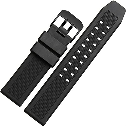UMCNVV Silikon-Armband für Luminox 7251|3050|3051|6402 Serie, 23 mm, schwarze, wasserdichte Gummibänder, 23 mm, Achat von UMCNVV