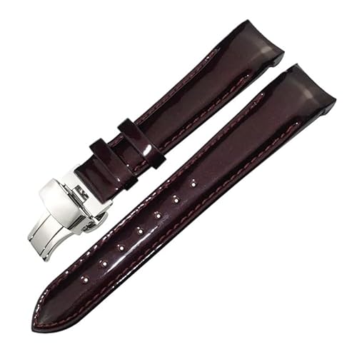 UMCNVV Uhrenarmband, 18 mm, Rindsleder, für Tissot 1853 T035.207 T035, Schwarz, Weiß, Lila, Rot, Damenarmband, kostenloses Werkzeug, Rose gold buckle, Achat von UMCNVV