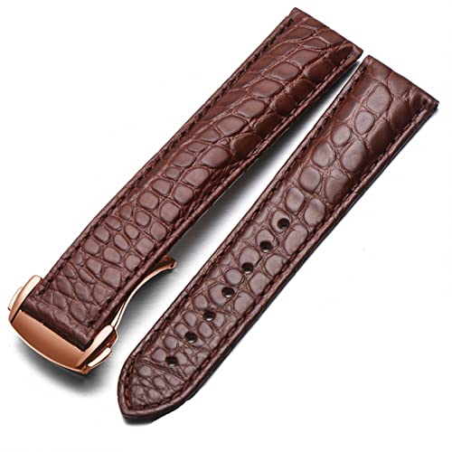 UMCNVV Uhrenarmband aus Krokodilleder, für Damen und Herren, Stil für Omega Seahorse Deville, 18 mm, 19 mm, 20 mm, Original-Uhrenarmband, 22 mm, Achat von UMCNVV
