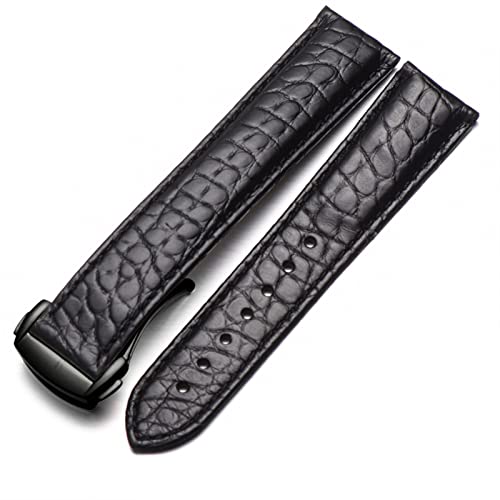 UMCNVV Uhrenarmband aus Krokodilleder, für Damen und Herren, für Omega Seahorse Deville, 18 mm, 19 mm, 20 mm, Original-Uhrenarmband, 20 mm, Achat von UMCNVV